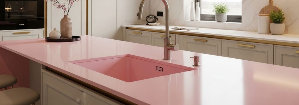 Akrilik Lavabo Tezgahları Dekoratif şık ve dayanıklı malzeme