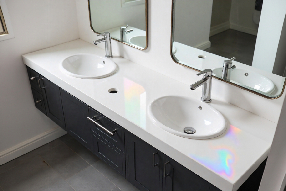 Kompakt Laminat Lavabo Tezgahları-1 Kompakt Laminat Lavabo Tezgahı Çeşitleri