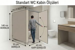 Standart WC Kabin Ölçüleri